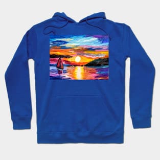 Sailing at sunset Hoodie